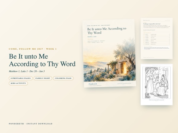 Listing image for Week 1: Be It unto Me According to Thy Word