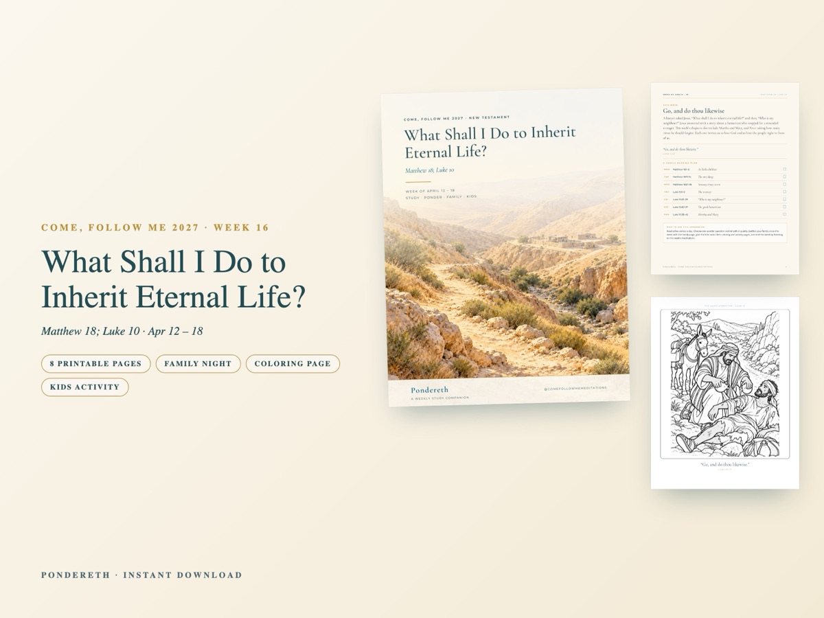 Listing image for Week 16: What Shall I Do to Inherit Eternal Life?