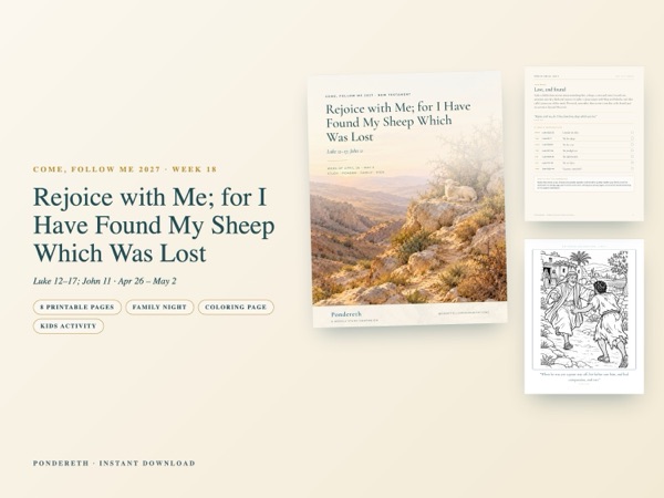 Listing image for Week 18: Rejoice with Me; for I Have Found My Sheep Which Was Lost