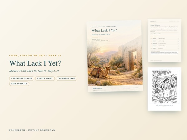 Listing image for Week 19: What Lack I Yet?