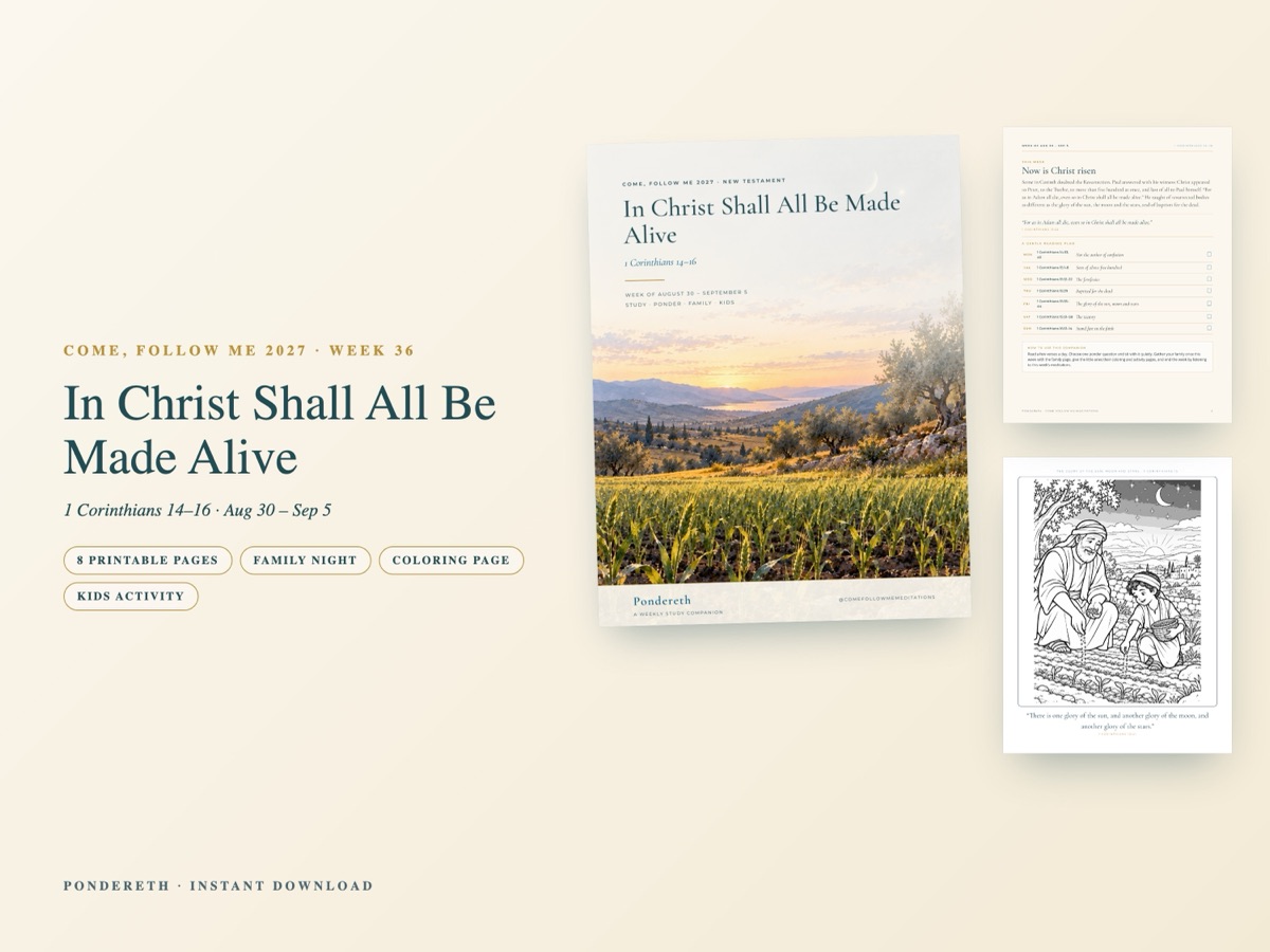 Listing image for Week 36: In Christ Shall All Be Made Alive
