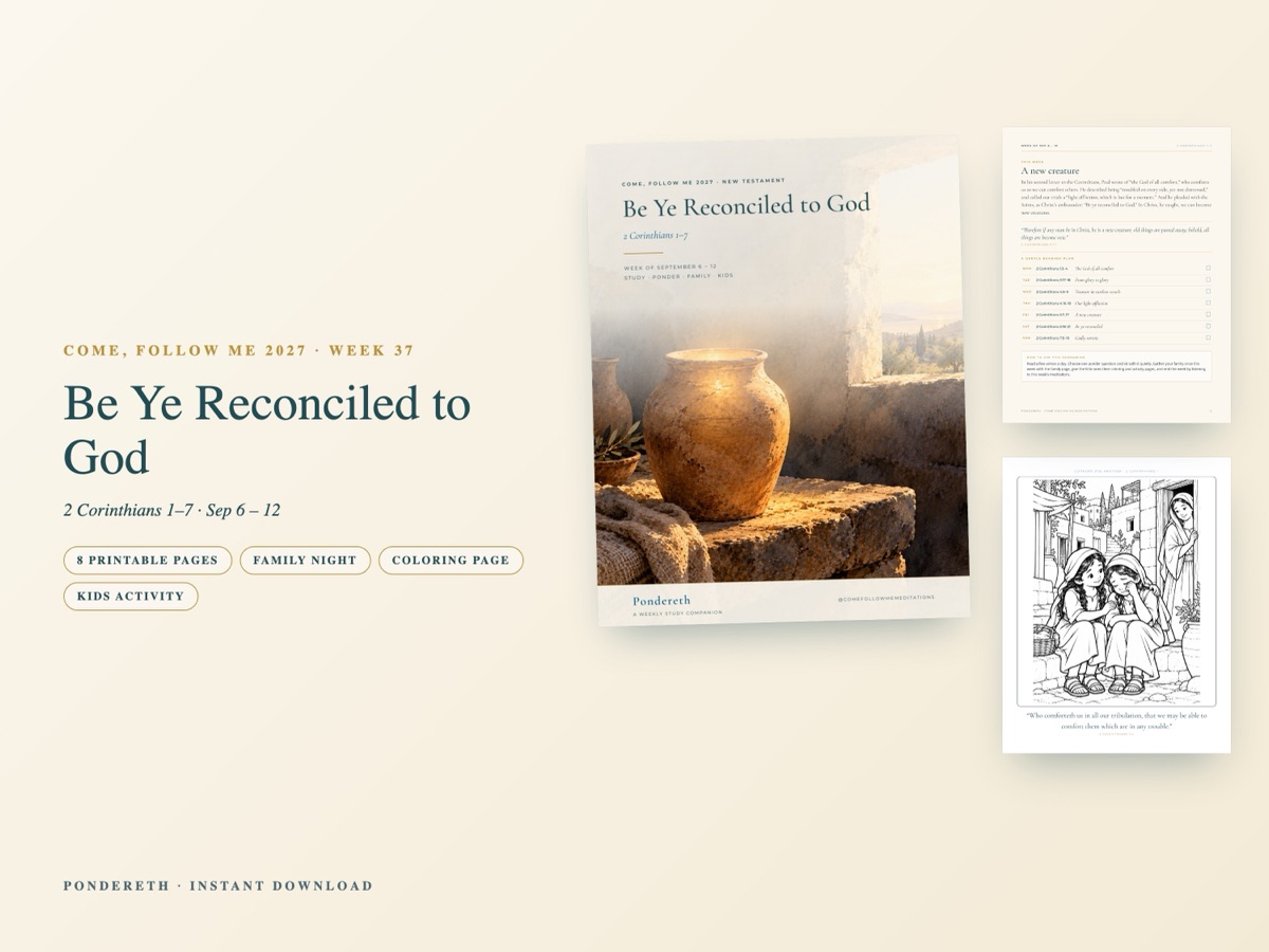 Listing image for Week 37: Be Ye Reconciled to God