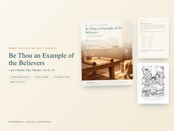 Listing image for Week 43: Be Thou an Example of the Believers